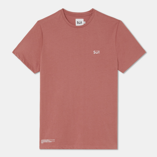 Oversized Pink T-shirt Small Logo Su1 Front