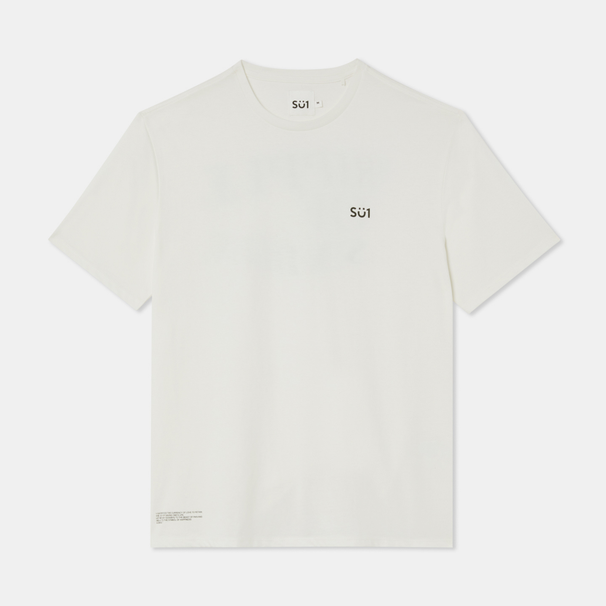 Regular Fit T-shirt Beige Small Logo Front