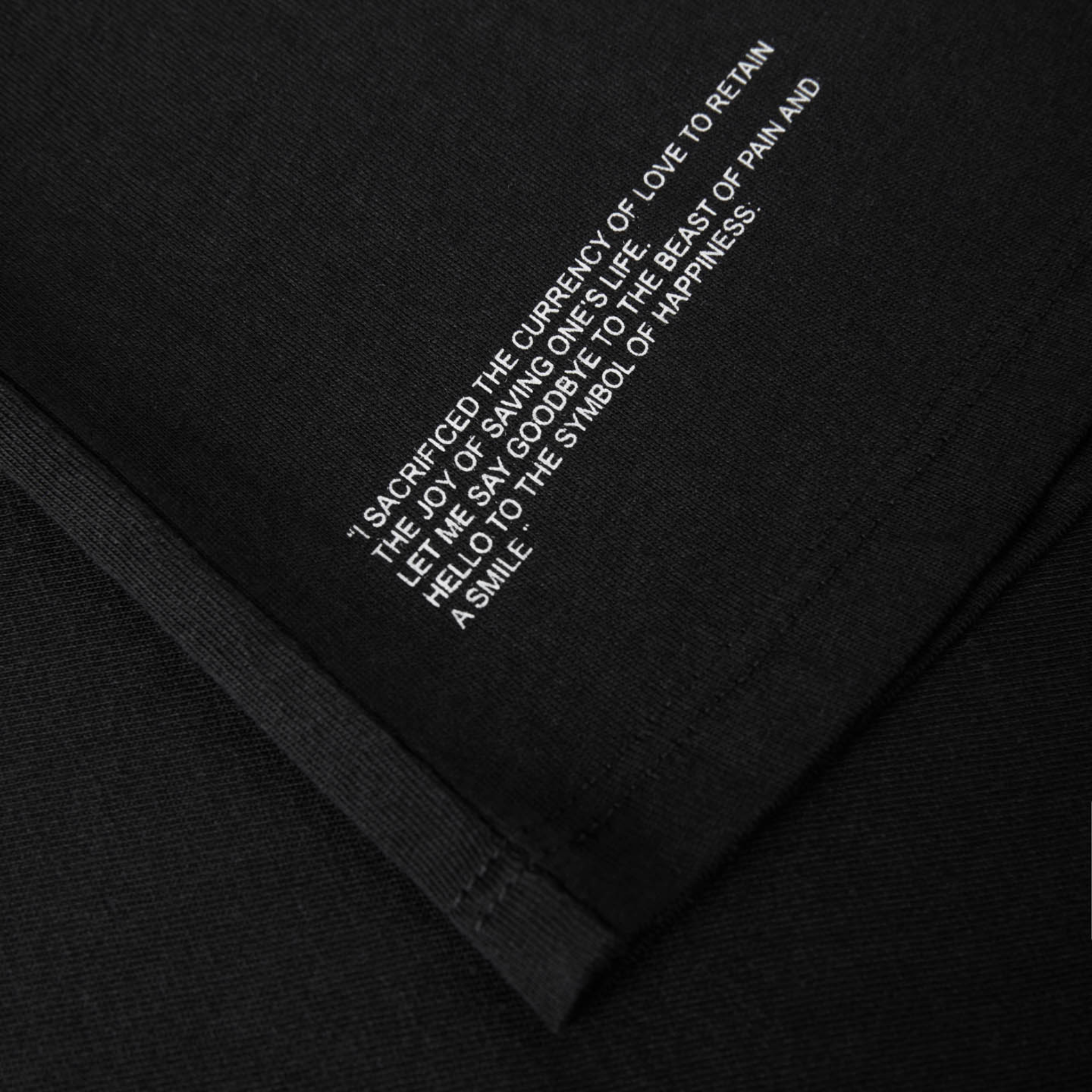 Regular Fit T-shirt Black Sentence Details