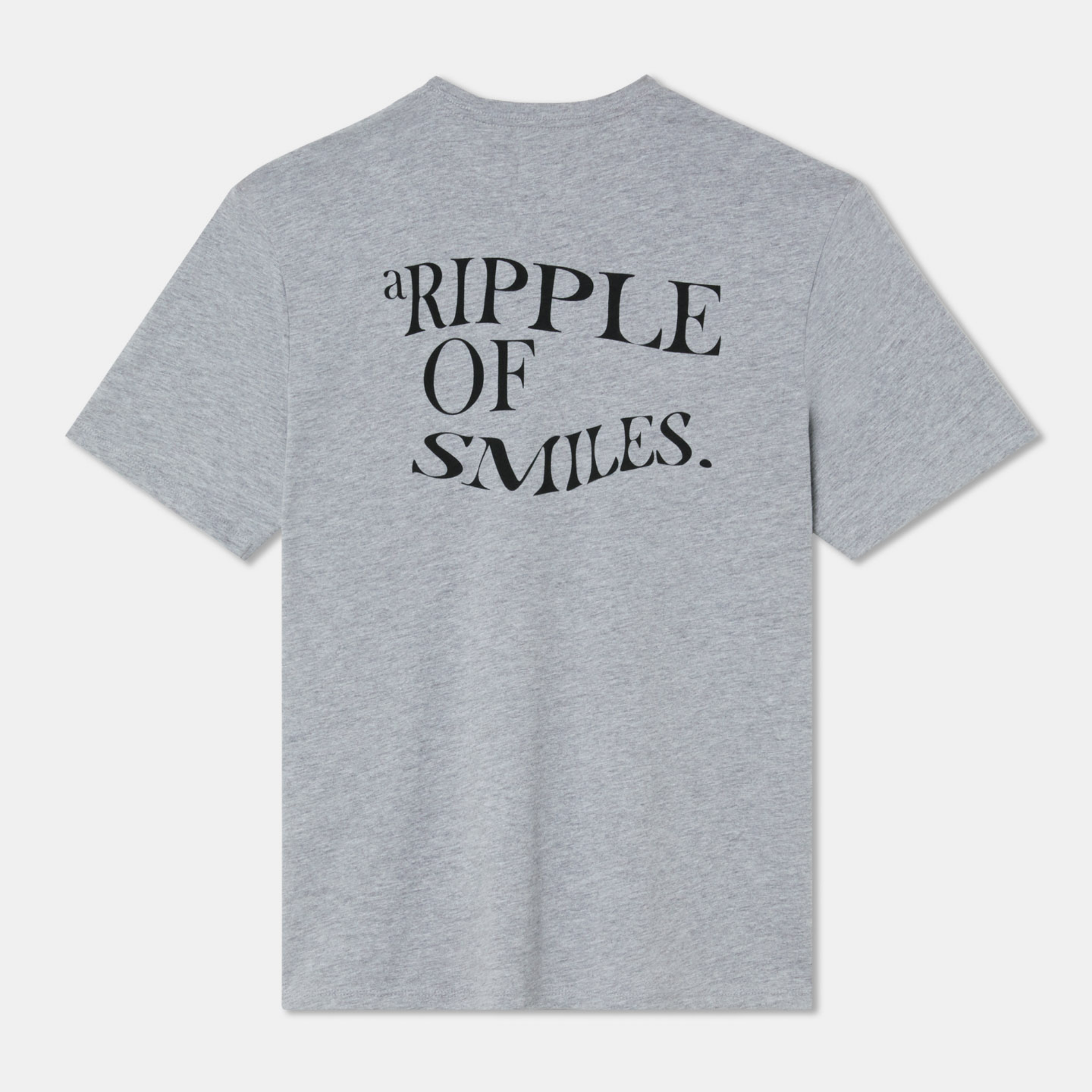 Regular Fit T-shirt Grey Big Logo Back