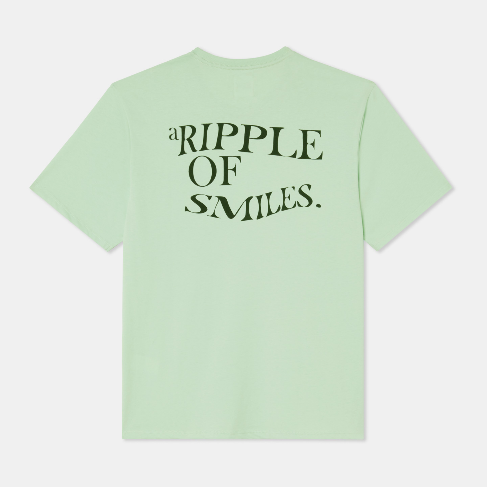 Regular Fit T-shirt Mint Green Big Logo Back